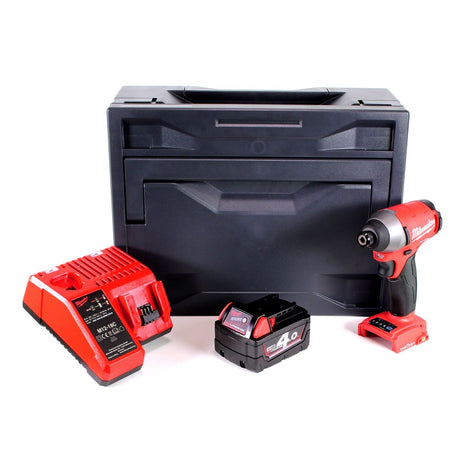 Milwaukee M18 ONEID-401M Akku Schlagschrauber 18V Brushless 1/4" 203Nm + 1x Akku 4,0Ah + Ladegerät + M-Box