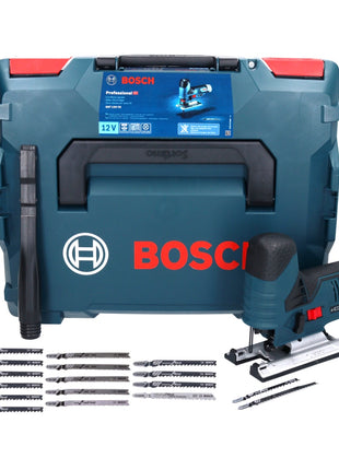 Bosch GST 12V-70 Professional Akku Stichsäge 12 V + 17x Stichsägeblatt + L-Boxx - ohne Akku, ohne Ladegerät