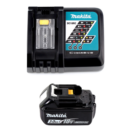 Martillo perforador sin cable Makita DHR 242 RF1J 18V 2.4J SDS-plus Brushless + 1x batería recargable 3.0Ah + cargador + Makpac