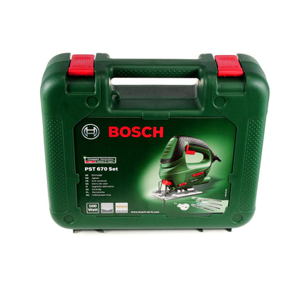 Sierra de calar Bosch PST 670 (CT) 500W + 18x hojas de sierra de calar + estuche