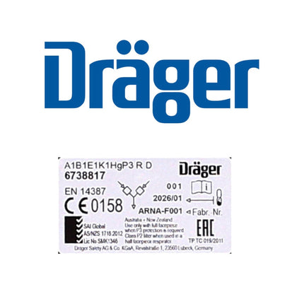 Dräger X-plore 3300 M Máscara de protección respiratoria / Filtro de bayoneta / Tamaño M - Sin filtro incluido