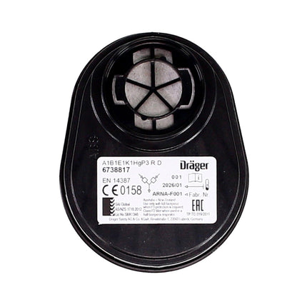 Dräger X-plore 3300 S Máscara de protección respiratoria / Filtro de bayoneta / Tamaño S - Sin filtro incluido