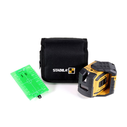 Stabila LAX 300 G Láser de plomada de línea cruzada + trípode de columna de manivela ST-KS (19242)