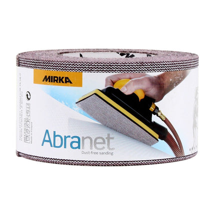 Rollo de papel de lija Mirka ABRANET 75mm x 10m P80 rollo de lija Velcro (545BI001803R)