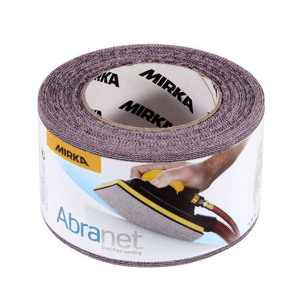 Rollo de papel de lija Mirka ABRANET 75mm x 10m P120 rollo de lija Velcro (545BI001123R)