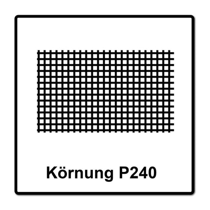 Rollo de papel de lija Mirka ABRANET 75mm x 10m P240 rollo de lija Velcro (545BI001253R)