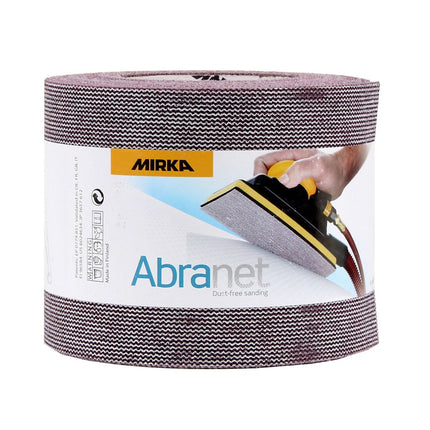 Rollo de papel de lija Mirka ABRANET 115mm x 10m P80 rollo de lija Velcro (545BY001803R)