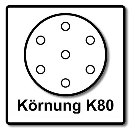 Makita 2x papel de lija velcro 125mm K80 100 uds. ( 2x P-43642 ) para DBO BO DCW DWE GEX PEX SXE BOS