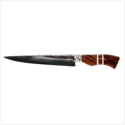 Serra Grande "Faca Bruta" Coltello da cucina tradizionale brasiliano forgiato a mano INOX 6 mm, lama da 20,3 cm + Fodero in vera pelle