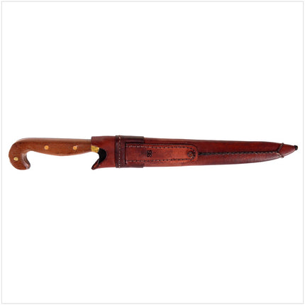 Serra Grande "Faca de Tala Carbono" Coltello da cucina tradizionale brasiliano forgiato a mano CARBON, lama da 25,4 cm + Fodero in vera pelle