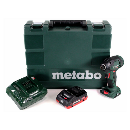 Metabo SSD 18 LTX 200 BL Atornillador de impacto inalámbrico 18V 1/4" 200Nm sin escobillas + 1x batería 4.0Ah + cargador + maletín