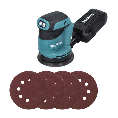 Makita DBO180Z Cordless Random Orbit Sander 125mm 18V + 200x Abrasives Discs - without Battery, without Charger