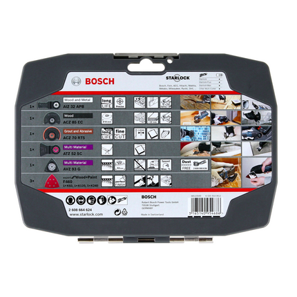 Bosch GOP 18V-28 akumulatorowa przecinarka wielofunkcyjna 18V StarlockPlus bezszczotkowa + zestaw Starlock Best of Renovation 5 szt - bez akumulatora, bez ładowarki