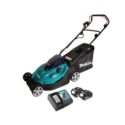 Makita DLM 431 RG2 Akku Rasenmäher 36V ( 2x18V ) 43cm + 2x Akku 6,0Ah + Ladegerät