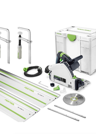 Festool TS 55 REBQ CAMP Set ( 575961 ) Tauchsäge 1200 W + Führungsschienen + Schraubzwingen + Verbinder - Toolbrothers