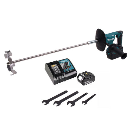 Makita DUT 130 RM1 Mélangeur sans fil 18V M14 Brushless + 1x batterie 4,0Ah + chargeur