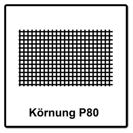 Mirka ABRANET 2x rollo de papel de lija 75mm x 10m P80 rollo de lija Velcro (2x 545BI001803R)