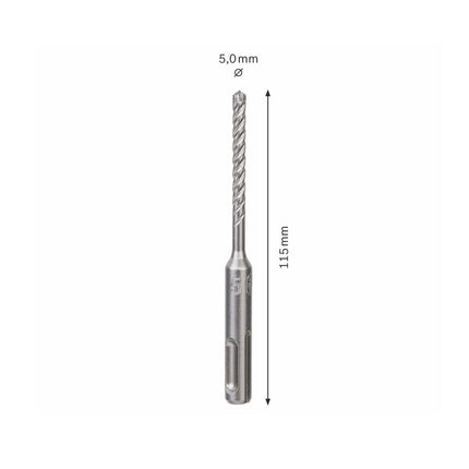 Bosch Punta di foratura 7x SDS-plus 5x50x115mm Carbide ( 2608576104 ) - certificate PGM