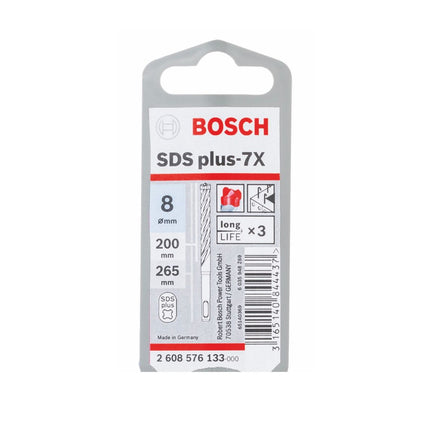 Taladro percutor Bosch SDS-plus 7X brocas 8x200x265mm carburo (2608576133) certificado PGM