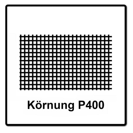 Mirka ABRANET 2x rollo de papel de lija 75mm x 10m P400 rollo de lija Velcro (2x 545BI001413R)