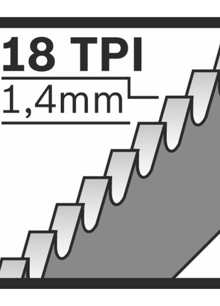 Bosch S 1122 EF Säbelsägeblatt Flexible for Metal 18tpi 225x19x0,9mm 5Stk. ( 2608656020 ) Bi-Metall Long Life