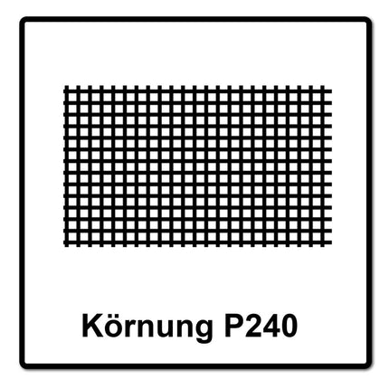 Mirka ABRANET 2x rollo de papel de lija 115mm x 10m P240 rollo de lija Velcro (2x 545BY001253R)