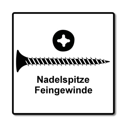 SPAX GIX-A Viti per cartongesso 3,9x25 fosfate 1000 pz. ( 1091170390256 ) Filetto pieno, testa a tromba, incavo trasversale H2, punta d'ago