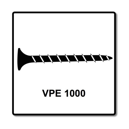 SPAX GIX-B Drywall Screws 3.9x55mm - Needle Head - Full Thread - Trumpet Head - Cross Recess H2 1000 pcs. (1891170390356)