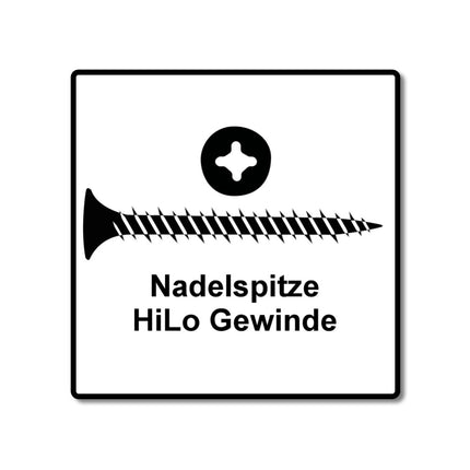 SPAX GIX-C Drywall Screws for Gypsum Fibre Magazined 3.9x45mm Phosphated - Fully Threaded - Sharpener Milling Head - Cross Recess H2 - Needle Head 1000 pcs. (1791170390306)
