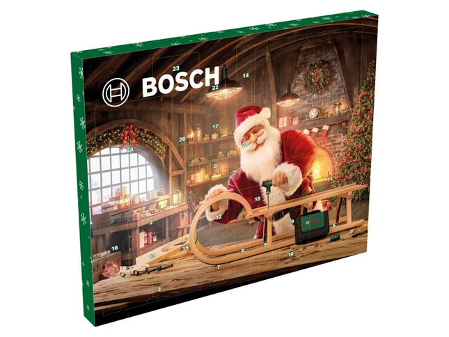 Bosch Hand Tools Calendario de Adviento 2024 con juego de herramientas de 33 piezas ( 1600A0349X ) Destornillador de carraca de puntas Mango en T, destornillador de precisión, destornillador de puntas Stubby, accesorios, sacacorchos, bolsa