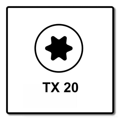 Fischer Power-Fast II FPF II tornillos para aglomerado 5,0x30 mm 200 piezas (670350) cabeza avellanada con rosca completa Torx, galvanizado, pasivado azul