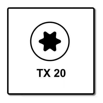 Fischer Power-Fast II FPF II Viti per legno 5,0x45 mm, 500 pz. ( 670357 ) Testa svasata, Torx, filettatura completa, zincate, passivato blu