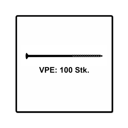 Fischer Power-Fast II FPF II Viti per pannelli 6,0x150 mm - 100 pz. ( 670463 ) Testa svasata con filettatura Torx parziale elettrolitica, blu passivata