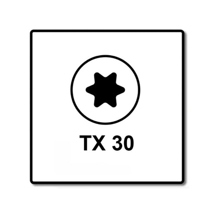 Fischer Power-Fast II FPF II Viti per truciolato 6,0x280 mm - 25 pz. ( 670472 ) Testa svasata, filettatura parziale, Torx elettrozincato, passivato blu