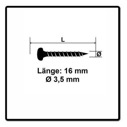 Fischer Power-Fast II FPF II Viti per legno 3,5x16 mm, 200 pz. ( 670099 ) Testa tonda, Torx, filettatura completa, zincate, passivato blu