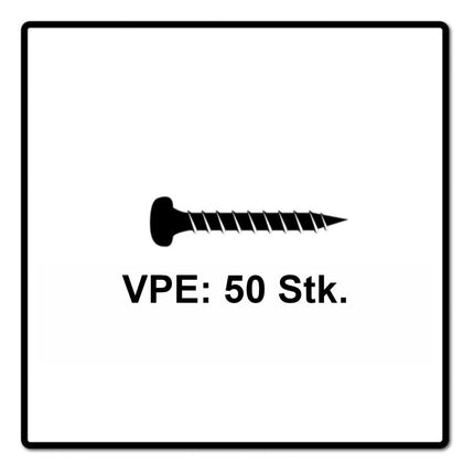 Fischer Power-Fast II FPF II Viti per legno 3,5x35 mm, 200 pz. ( 670103 ) Testa tonda, Torx, filettatura completa, zincate, passivato blu