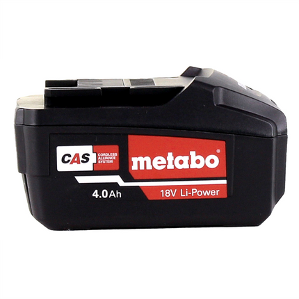 Metabo Kit de base - 1x Batterie Li-Power 18 V 4,0 Ah CAS Li-Ion ( 625591000 ) + Chargeur ASC 55 ( 627044000 )