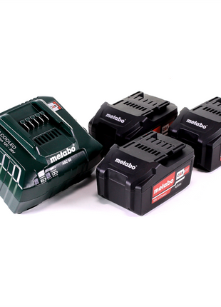 Podstawowy zestaw Metabo 3x akumulator Li-Power 18 V 4,0 Ah CAS Li-Ion ( 3x 625591000 ) + ładowarka ASC 55 ( 627044000 )