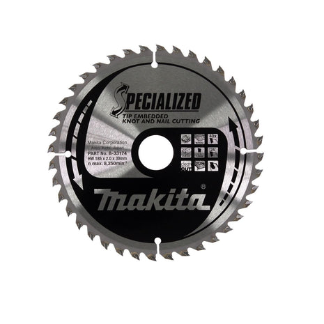 Makita SPECIALIZED Lame de scie circulaire 185 x 30 x 2 mm - 40 dents (B-33174)