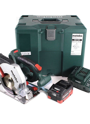 Metabo MKS 18 LTX 58 scie circulaire à métaux sur batterie 18V 165 mm (600771840) + 1x batterie 5,5Ah + chargeur + MetaLoc