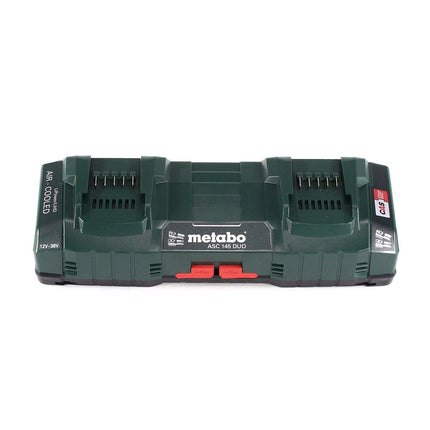 Juego básico Metabo con 2x batería Li-Power 5,2Ah + cargador doble ASC 145 DUO