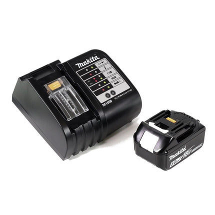 Makita DHP 453 STTK W Trapano avvitatore con percussione a batteria bianco 18V / 42Nm + 1x Batteria 5,0 Ah + Caricatore + Set di punte da 100 pezzi