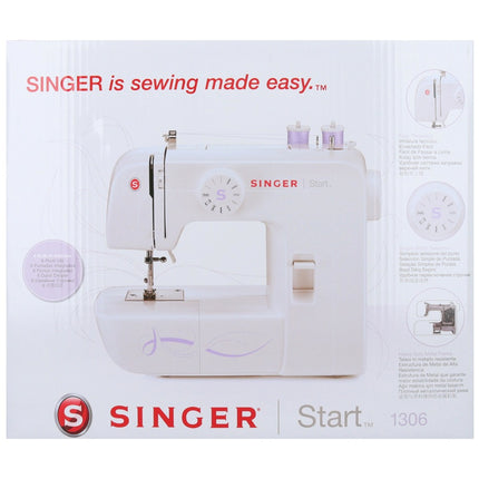 Singer Start 1306 sewing machine 70 Watt 750 rpm 4mm stitch length / stitch width