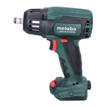 Metabo SSW 18 LTX 400 BL akumulatorowy klucz udarowy 18 V 400 Nm 1/2" bezszczotkowy + 2x akumulator 4,0 Ah + ładowarka + metaBOX