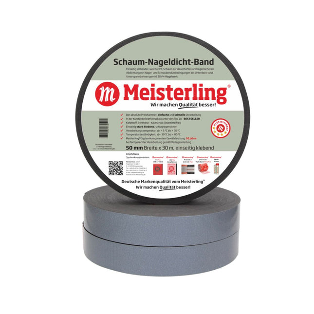 Meisterling Schaum Nageldicht Band 3 mm x 50 mm x 30 m ( 006040000050 )