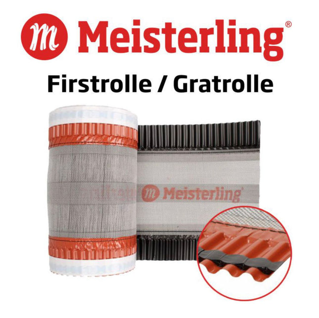 Meisterling Rotolo di primo piano 320 mm x 5 m ( 012100000400 ) - tessuto in PET, anti UV, stabilizzato ad alte prestazioni, nero