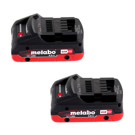 Metabo Power 160-5 18 LTX BL OF compresseur sans fil 18 V 8,0 bars sans brosse + 2x batterie LiHD 4,0 Ah + chargeur + chargeur de batterie.