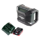 Radio da cantiere a batteria Metabo R 12-18 DAB+ BT 12-18 V DAB+ + 1x batteria LiHD 4,0 Ah + caricabatteria