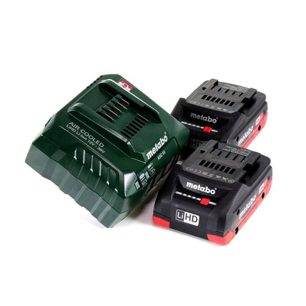 Metabo BS 18 LTX-3 BL QI taladro atornillador a batería 18 V 120 Nm sin escobillas + 2 baterías LiHD 4,0 Ah + cargador + MetaLoc