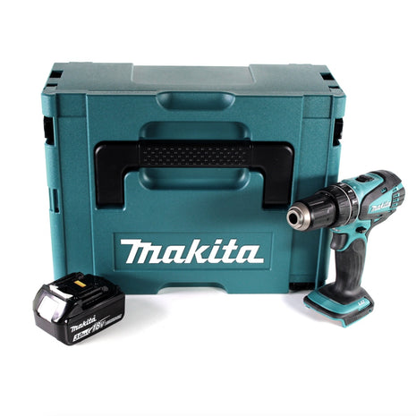 Taladro percutor inalámbrico Makita DHP 456 F1J 18 V 50 Nm + Makpac + 1x batería 3.0Ah - sin cargador